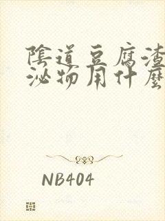 阴道豆腐渣状分泌物用什么药