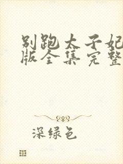 别跑太子妃短剧版全集完整版在线观看