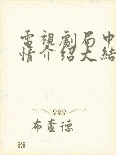 电视剧局中人剧情介绍大结局