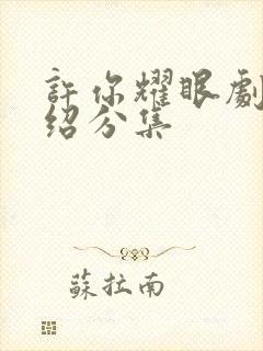 许你耀眼剧情介绍分集