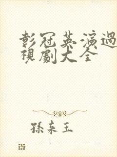 彭冠英演过的电视剧大全封面