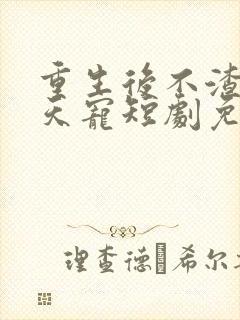 重生后不渣男上天宠短剧免费观看