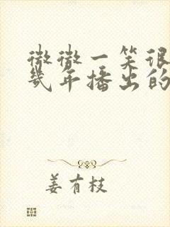 微微一笑很倾城几年播出的封面