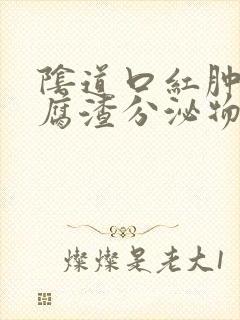 阴道口红肿有豆腐渣分泌物封面