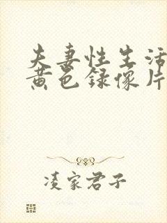 夫妻性生活一级黄色录像片