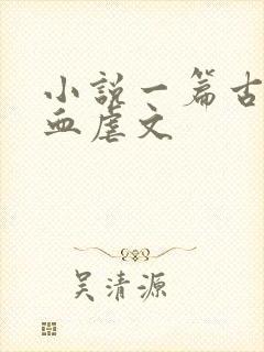 小说一篇古早狗血虐文