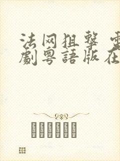 法网狙击 电视剧粤语版在线观看