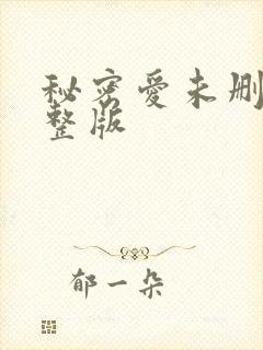 秘密爱未删减完整版封面