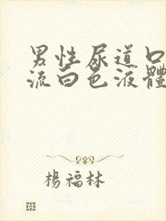 男性尿道口刺痛流白色液体