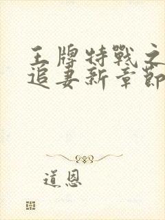 王牌特战之权少追妻新章节