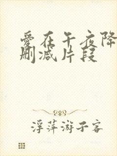 爱在午夜降临前删减片段