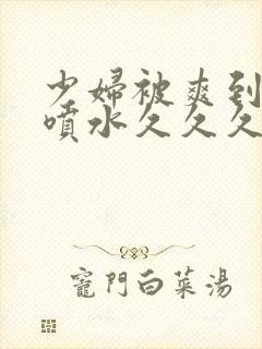 少妇被爽到高潮喷水久久久