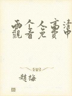 两个人高清在线观看免费中文