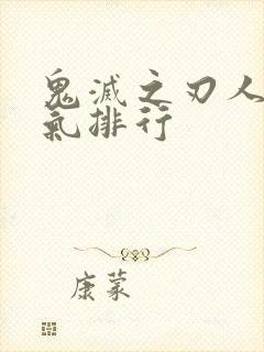 鬼灭之刃人物人气排行