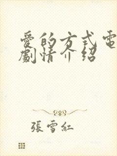 爱的方式电视剧剧情介绍封面