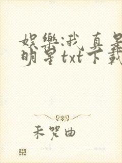 娱乐:我真是大明星txt下载全本