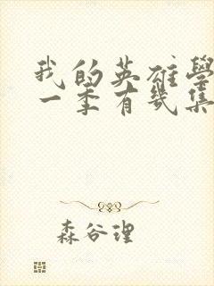 我的英雄学院第一季有几集封面