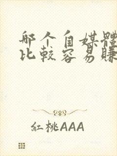 哪个自媒体平台比较容易赚钱