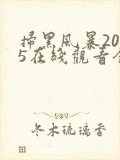 扫黑风暴2025在线观看全集免费