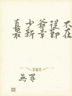 真少爷从不稀罕最新章节在线阅读