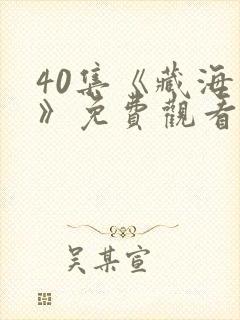 40集《藏海传》免费观看