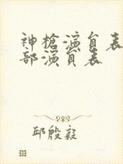 神枪演员表_全部演员表封面