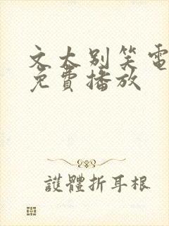 文太别笑电视剧免费播放封面