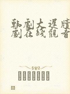 韩剧大迟牍电视剧在线观看免费高清封面