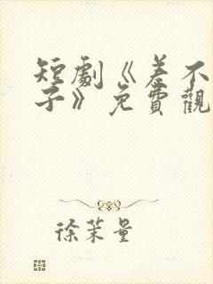 短剧《差不多才子》免费观看全集