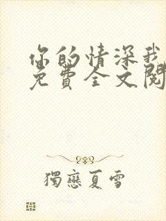 你的情深我不配免费全文阅读完整版