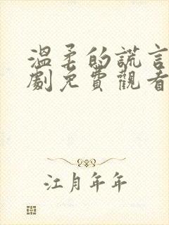 温柔的谎言电视剧免费观看全集封面