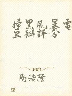 扫黑风暴电视剧豆瓣评分