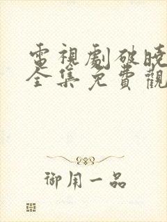 电视剧破晓东方全集免费观看