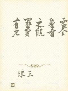 有罪之身电视剧免费观看全集高清版封面