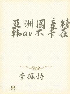亚洲国产精品日韩av不卡在线