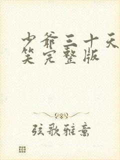 少爷三十天后会笑完整版