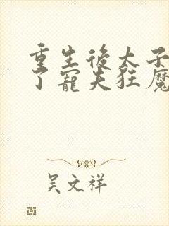 重生后太子妃成了宠夫狂魔