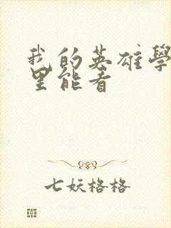 我的英雄学院哪里能看