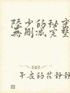 陆少的秘密恋人无删减完整版