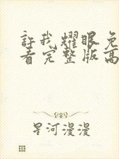 许我耀眼免费观看完整版高清电视剧