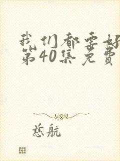 我们都要好好的第40集免费观看全集封面