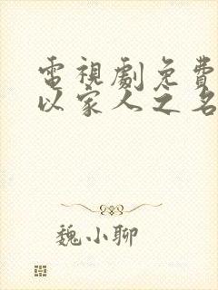 电视剧免费观看以家人之名