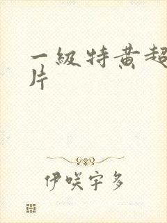 一级特黄超爽大片