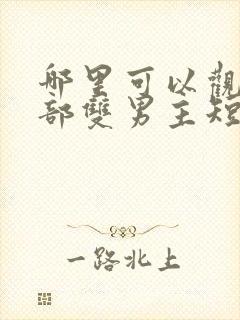 哪里可以观看这部双男主短剧?