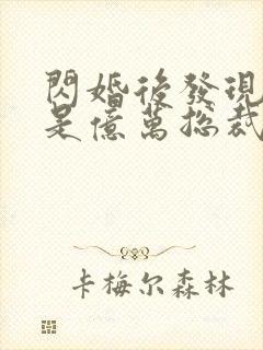 闪婚后发现老公是亿万总裁