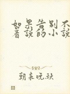 如果告别不能笑着说的小说