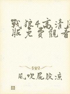 战狼4高清国语版免费观看网站