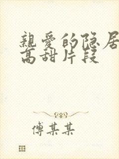 亲爱的隐居先生高甜片段封面