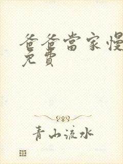 爸爸当家慢享季免费封面