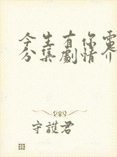 今生有你电视剧分集剧情介绍